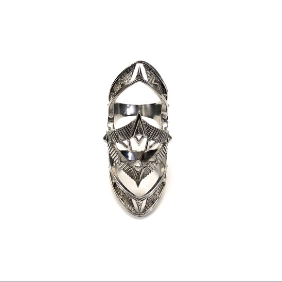House of Harlow Palladium Plated Armor Claw Ring - Picture 3 of 6